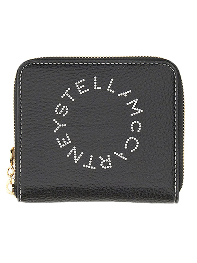 Shop Stella Mccartney Zipped Wallet In Black