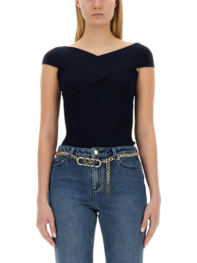 Shop Michael Michael Kors Knitted Body. In Blue