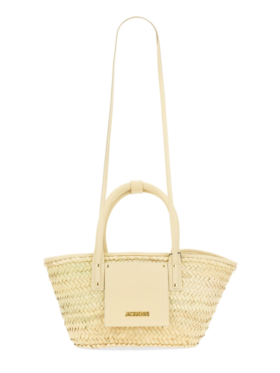 Shop Jacquemus "le Petit Panier Soli" Bag In Ivory