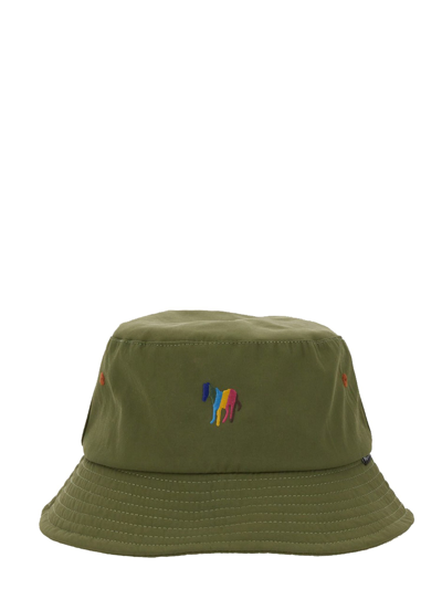 Shop Ps By Paul Smith Zebra Bucket Hat In Military Green