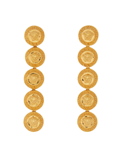 Shop Versace Tribute Jellyfish Pendant Earrings In Gold