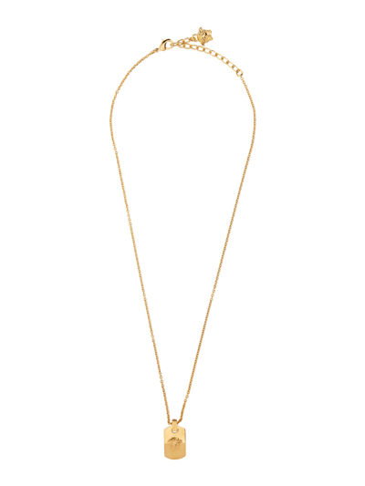 Shop Versace "jellyfish" Necklace In Gold