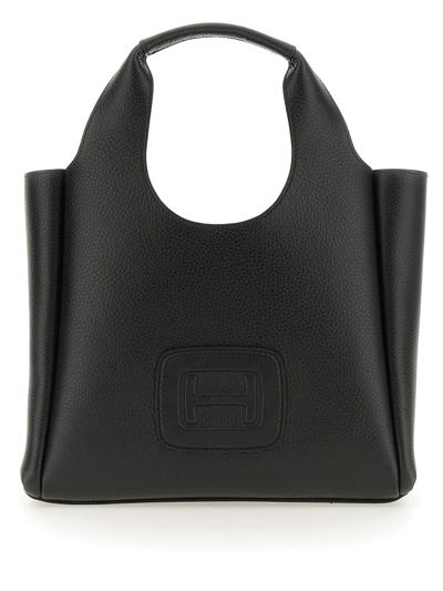 Shop Hogan Shopping Bag "h" Small In Black