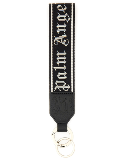 Shop Palm Angels Key Holder With Logo In Black