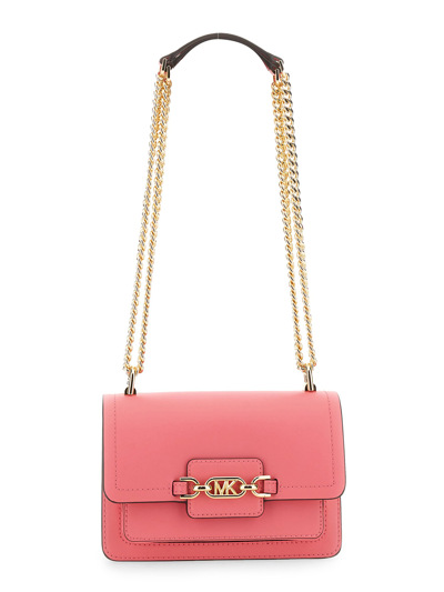 Shop Michael Michael Kors Extra-small "heather" Shoulder Bag In Pink