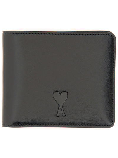 Shop Ami Alexandre Mattiussi Wallet With Logo In Black