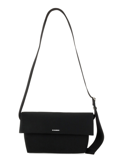 Shop Jil Sander Small Shoulder Bag With Logo In Black
