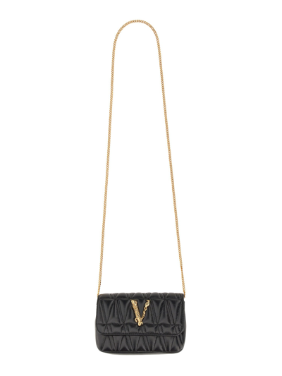 Shop Versace Bag "virtus" In Black