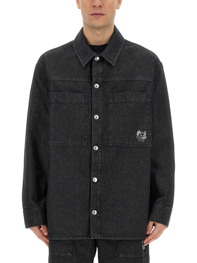 Shop Maison Kitsuné Workwear Shirt In Black