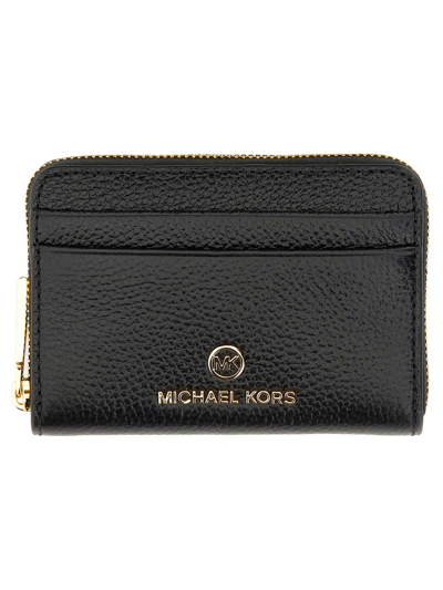 Shop Michael Michael Kors Jet Set Charm Wallet In Black