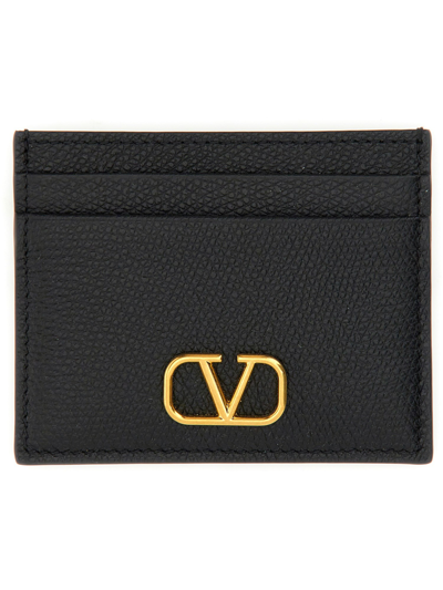 Shop Valentino "vlogo Signature" Card Holder In Black