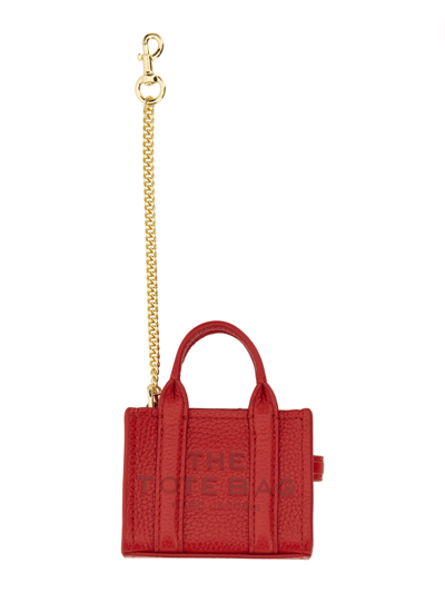 Shop Marc Jacobs Keychain "the Tote" Dwarf In Red