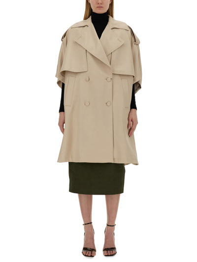 Shop Max Mara Trench Coat "cannon" In Beige