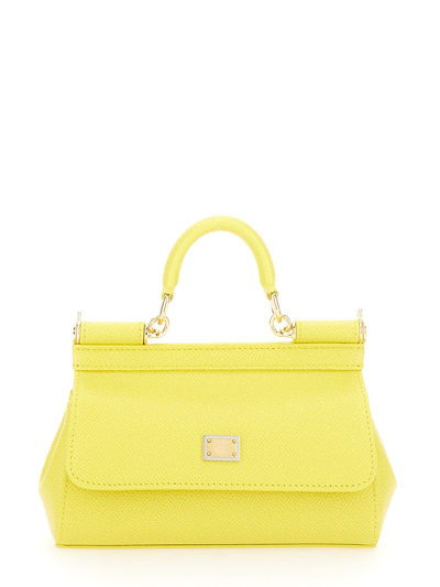 Shop Dolce & Gabbana Bag "sicily" Small In Yellow