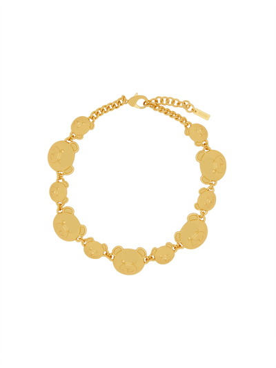 Shop Moschino "teddy" Necklace In Gold