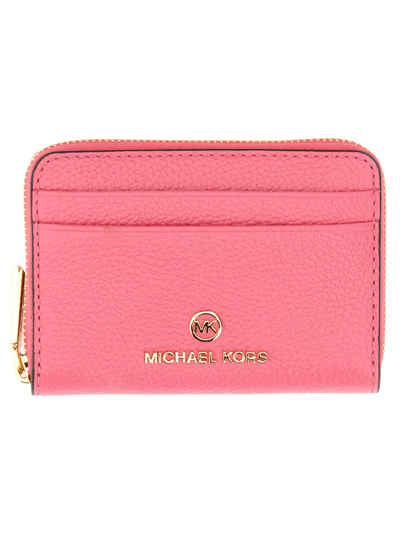 Shop Michael Michael Kors "jet Set Charm" Wallet In Pink