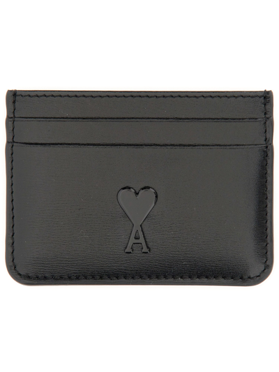 Shop Ami Alexandre Mattiussi Card Holder With Logo In Black