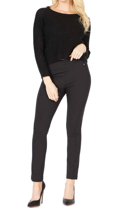Shop Bcbgmaxazria Plain Textured-knit Cropped Sweater In Black
