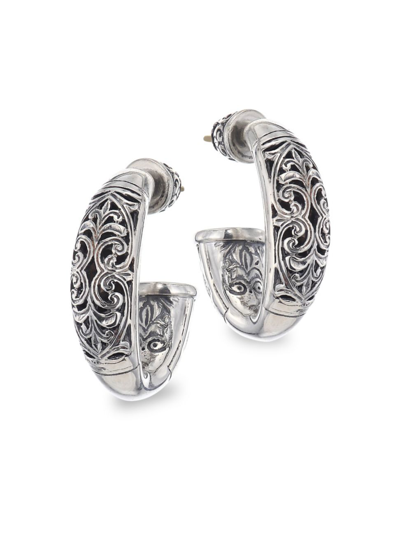 Shop Konstantino Women's Sterling Silver Huggie Earrings In Silver Gold