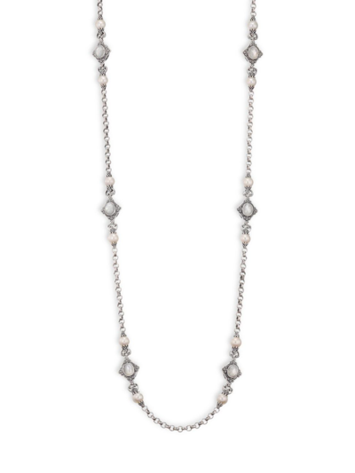 Shop Konstantino Women's Mother-of-pearl Station Necklace In Pearl Mother Of Pearl