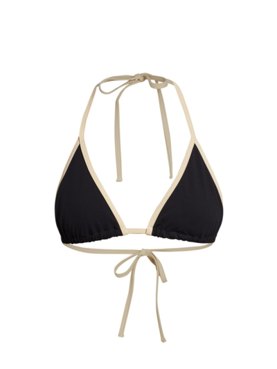 Shop Totême Women's Triangle Bikini Top In Black