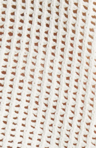 Madewell V-neck Open Stitch Sweater In Bright Ivory