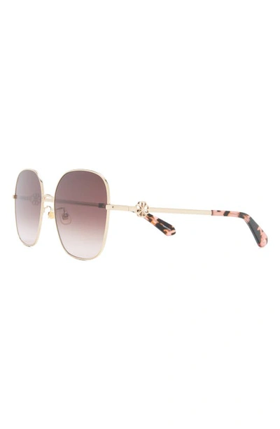 Shop Kate Spade 59mm Tayla Round Sunglasses In Gold/ Brown Gradient