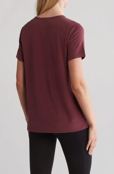 Shop Threads 4 Thought Susie Front Knot T-shirt In Royal Burgundy
