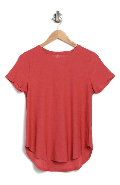 Shop Beyond Yoga On The Down Low T-shirt In Berry Rose Heather