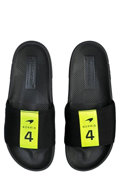 K-swiss X Mclaren Slide Sandal In Black/ Safety Yellow