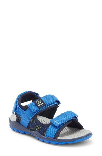 Shop Kamik Kids Jump Sandal In Navy Blue