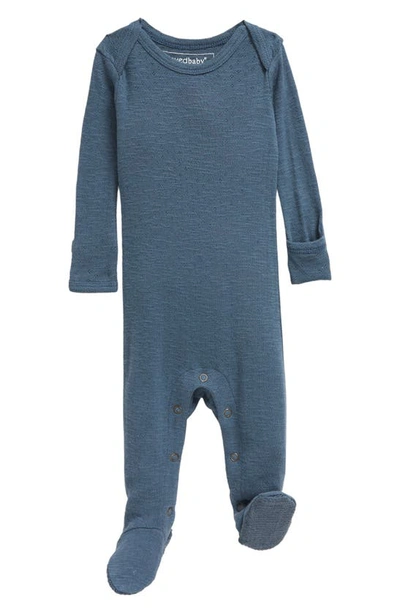 Shop L'ovedbaby Organic Cotton Pointelle Footie In Dolphin