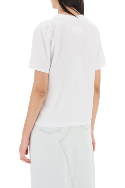 Shop Mm6 Maison Margiela Printed T-shirt With In White