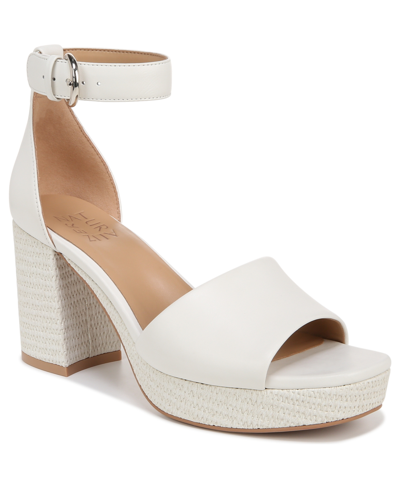Shop Naturalizer Pearlyn Platform Dress Sandals In Warm White Leather