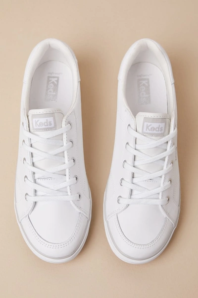 Shop Keds Center Iii White Leather Lace-up Sneakers