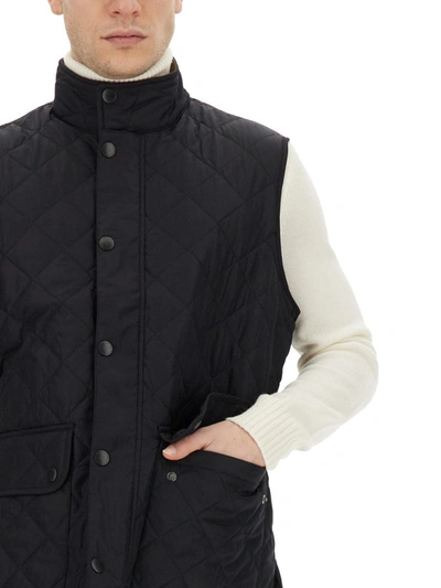 Shop Barbour Quilted Vest In Blue