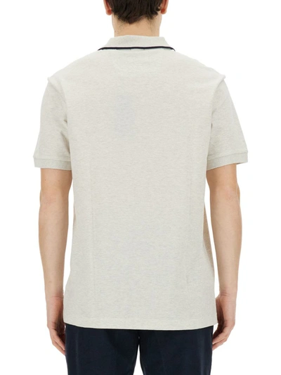 Shop Hugo Boss Boss Polo With Logo In Grey