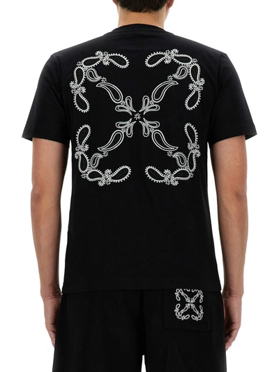 Shop Off-white Bandana Pattern T-shirt In Black