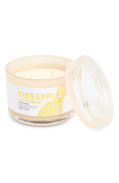 Shop Portofino Candles Pineapple Petitgrain Jar Candle In Bone Milk