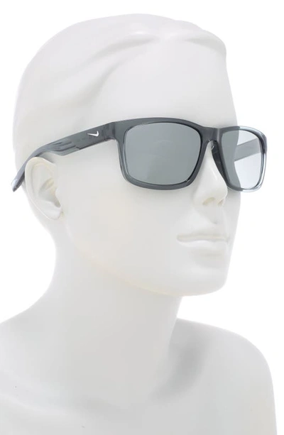 Shop Nike Cruiser 59mm Square Sunglasses In Black Grey Silver