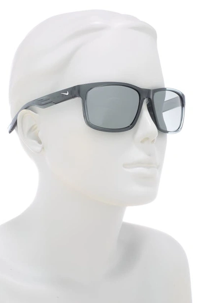 Nike Cruiser 59mm Square Sunglasses In Black Grey Silver