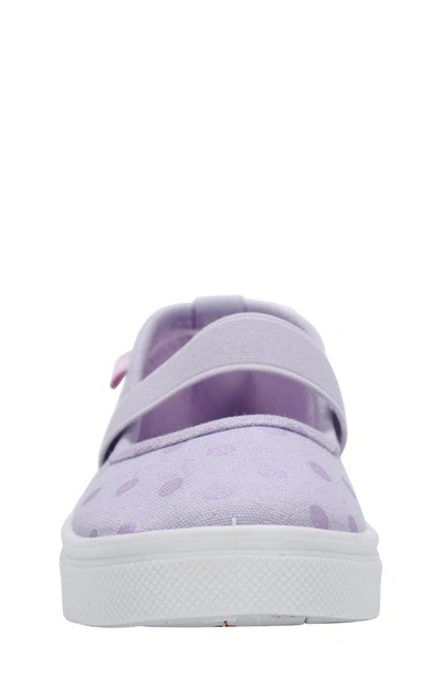 Shop Oomphies Kids' Quinn Polka Dot Sneaker In Purple Dots