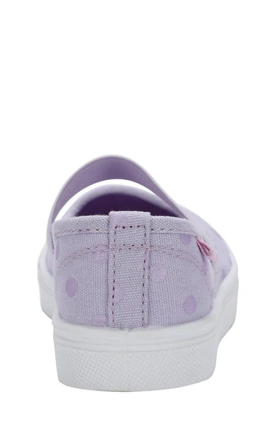 Shop Oomphies Kids' Quinn Polka Dot Sneaker In Purple Dots