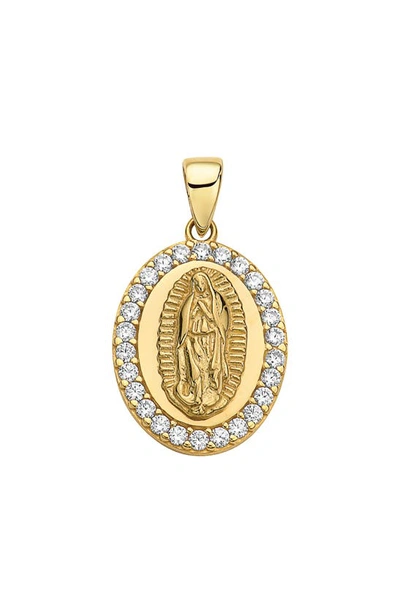 Shop Best Silver 14k Gold Our Lady Of Guadalupe Cz Medallion Pendant
