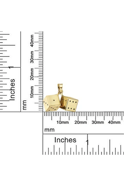 Best Silver 14k Gold 3d Dice Pendant In 2tone