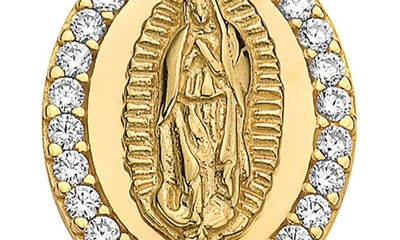Shop Best Silver 14k Gold Our Lady Of Guadalupe Cz Medallion Pendant