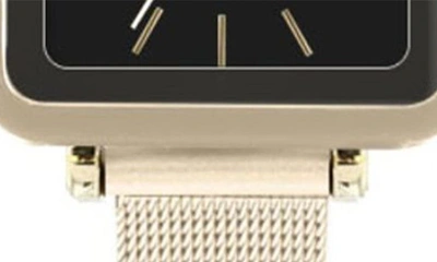 Shop I Touch Three-hand Quartz Diamond Accent Mesh Strap Watch, 32mm In Gold