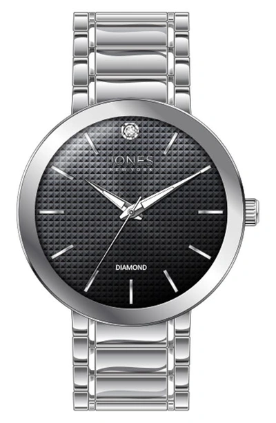 Shop I Touch Diamond Accent Three-hand Quartz Bracelet Watch, 42mm In Silver