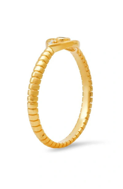Queen Jewels Evil Eye Cz Ring In Gold