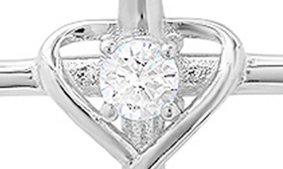 Queen Jewels Cz Cross Pendant Necklace In Silver